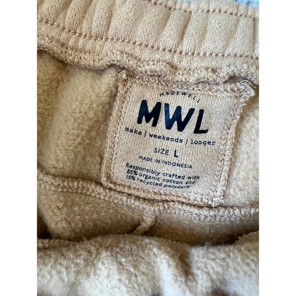 Madewell MWL Betterterry Joggers Drawstring Mustard - Picture 4 of 5